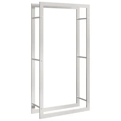 vidaXL Stojalo za drva 80x28x154 cm nerjaveče jeklo