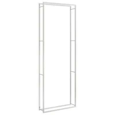 vidaXL Stojalo za drva 110x28x312 cm nerjaveče jeklo