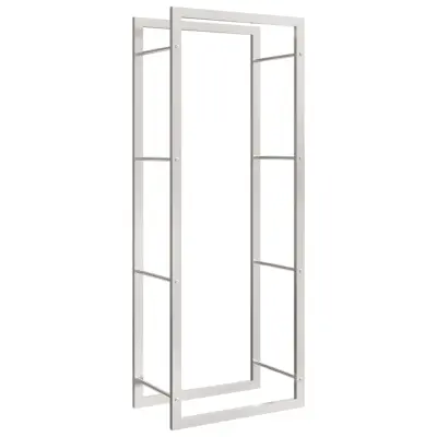 vidaXL Stojalo za drva 50x28x132 cm nerjaveče jeklo