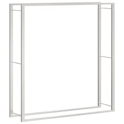vidaXL Stojalo za drva 110x28x116 cm nerjaveče jeklo