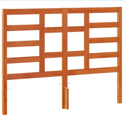 vidaXL Vzglavje voščeno rjava 135 cm trdna borovina