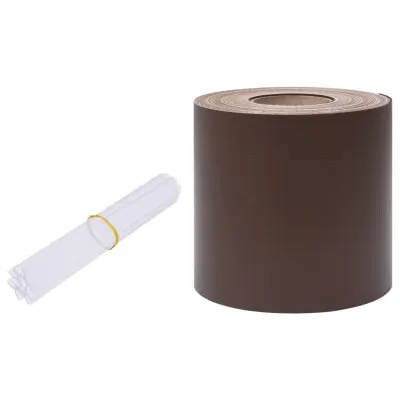 vidaXL Vrtno platno PVC 35x0,19 m rjavo