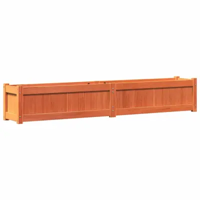 vidaXL Vrtno cvetlično korito voščeno rjavo 180x31x31cm trdna borovina
