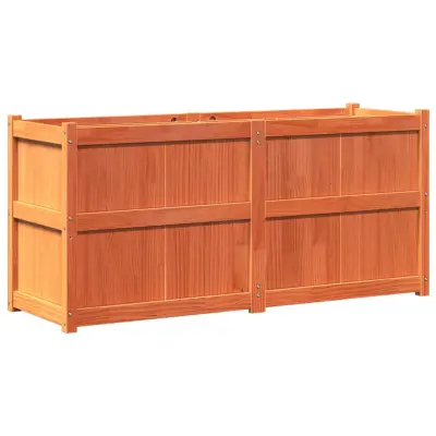 vidaXL Vrtno cvetlično korito voščeno rjavo 150x50x70cm trdna borovina