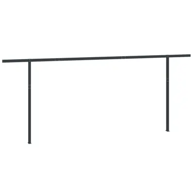 vidaXL Komplet stebričkov za tendo antraciten 600x245 cm železo