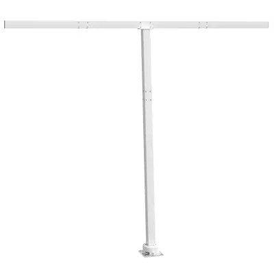 vidaXL Komplet stebričkov za tendo bele barve 300x245 cm železo