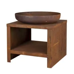 Esschert Design Kurišče s prostorom za les 62 cm rjasto