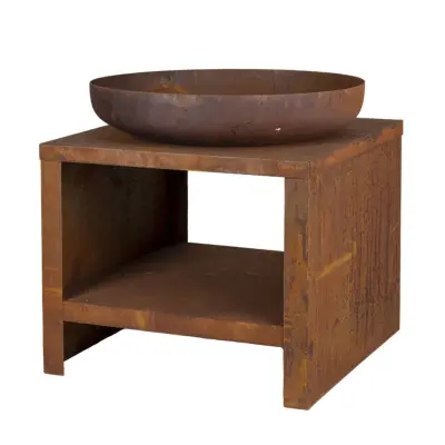 Esschert Design Kurišče s prostorom za les 62 cm rjasto
