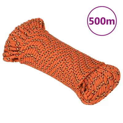 vidaXL Vrv za čoln oranžna 4 mm 500 m polipropilen