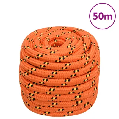 vidaXL Vrv za čoln oranžna 20 mm 50 m polipropilen
