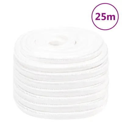 vidaXL Vrv za čoln popolnoma bela 20 mm 25 m polipropilen