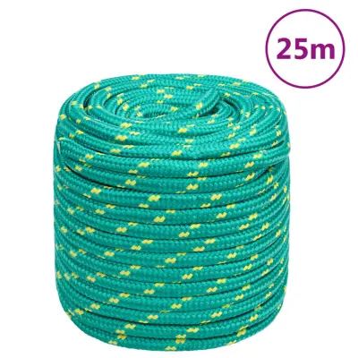 vidaXL Vrv za čoln zelena 16 mm 25 m polipropilen