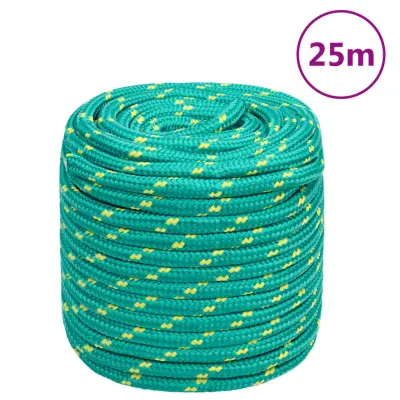 vidaXL Vrv za čoln zelena 18 mm 25 m polipropilen