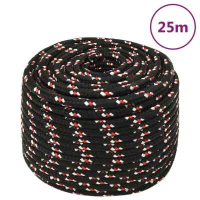 vidaXL Vrv za čoln bela 12 mm 25 m polipropilen