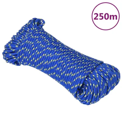vidaXL Delovna vrv moder 3 mm 250 m polipropilen