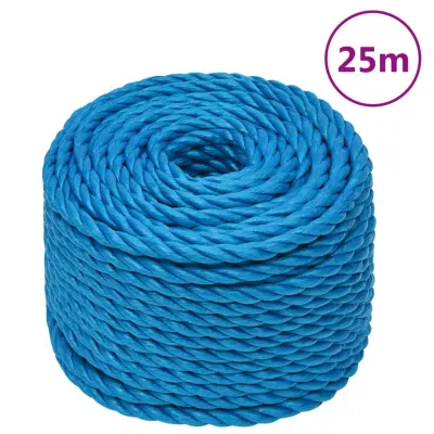 vidaXL Delovna vrv moder 16 mm 25 m polipropilen