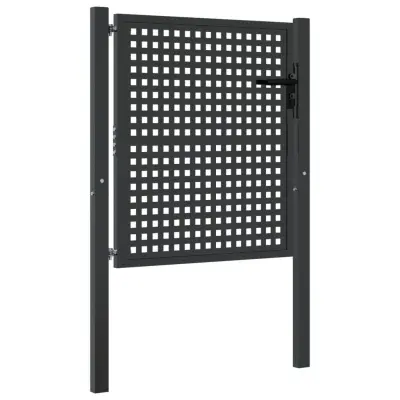 vidaXL Vrtna vrata antracitna 105x150 cm jeklo