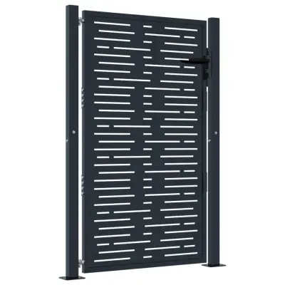 vidaXL Vrtna vrata antracitna 105x155 cm jeklena kvadratna oblika