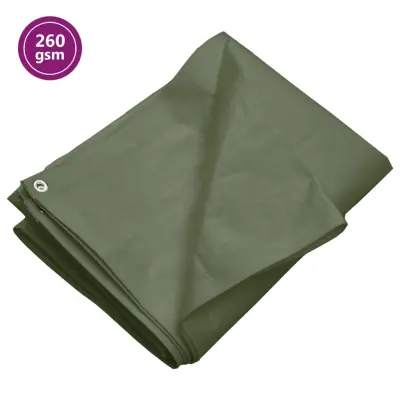 vidaXL Ponjava 260 g/m² 6x12 m zelena HDPE