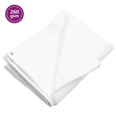 vidaXL Ponjava 260 g/m² 8x8 m bela HDPE