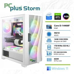 PCPLUS Storm i5-14400F/16GB/1TB NVMe SSD/GeForce RTX 4060 8GB/Windows 11 Home RGB gaming namizni računalnik