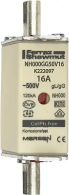 Mersen NH varovalka SF NH000GG50V16
