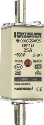 Mersen NH varovalka SF NH000GG50V25