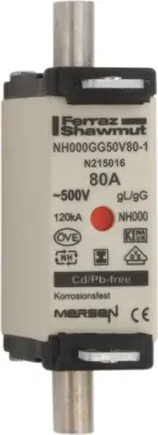 Mersen NH varovalka SG NH000GG50V80-1