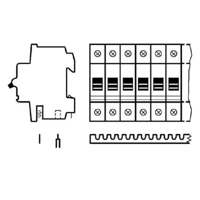 ABB Stotz S&J univerzalna grebenska zbiralnica SZ-KS1/12