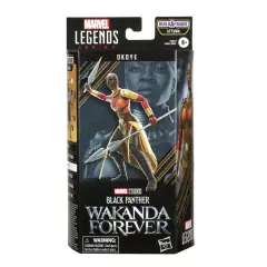 Marvel F3677 Legends Series Black Panther Wakanda Forever Okoye 6-palčna akcijska igrača, 2 dodatka, 1 del za sestavljanje figure, več