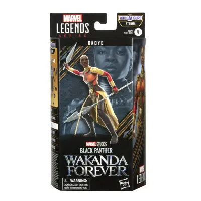 Marvel F3677 Legends Series Black Panther Wakanda Forever Okoye 6-palčna akcijska igrača, 2 dodatka, 1 del za sestavljanje figure, več
