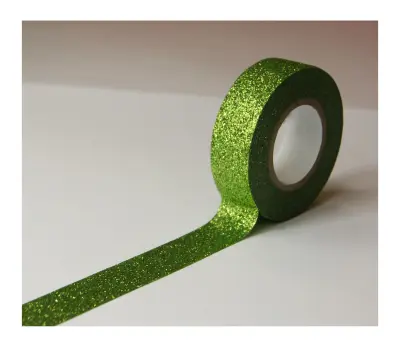 FUNTAPE MASKIRNI TRAK DECO GREEN BLEŠČIČNI TRAK