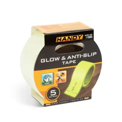 Samolepljivi protizdrsni trak 5 m x 50 mm fluminiscentni