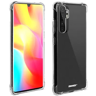 Moozy Shock Proof Silikonski ovitek za Xiaomi Mi Note 10 Lite - prozoren, kristalno čist ovitek za telefon, mehak TPU ovitek