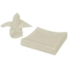 vidaXL Prtički za Večerjo 10 kosov Kremne Barve 50x50 cm