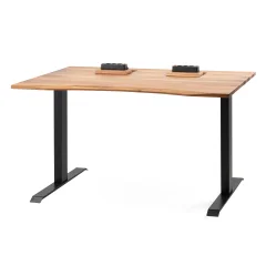 ErgoHide orehova pisalna miza s prostorom za kable (120×80cm / ergonomsko prisekan rob)
