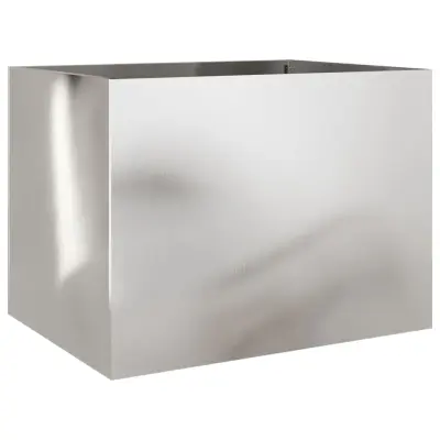 vidaXL Cvetlično korito srebrno 62x47x46 cm nerjaveče jeklo
