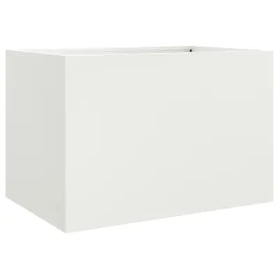 vidaXL Cvetlično korito belo 62x40x39 cm jeklo