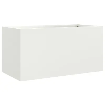 vidaXL Cvetlično korito belo 62x30x29 cm jeklo