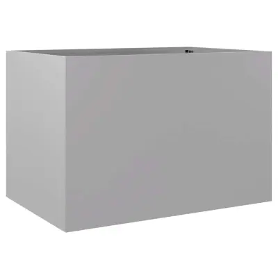 vidaXL Cvetlično korito srebrno 62x40x39 cm pocinkano jeklo