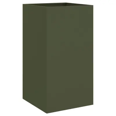 vidaXL Cvetlično korito olivno zeleno 42x38x75 cm jeklo