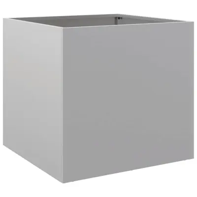 vidaXL Cvetlično korito srebrno 42x40x39 cm pocinkano jeklo