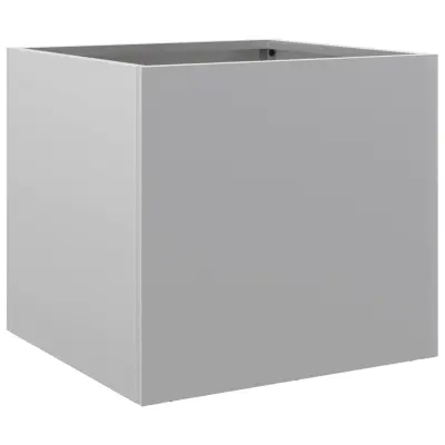 vidaXL Cvetlično korito srebrno 32x30x29 cm pocinkano jeklo