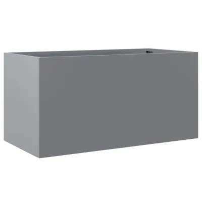 vidaXL Cvetlično korito srebrno 62x30x29 cm pocinkano jeklo