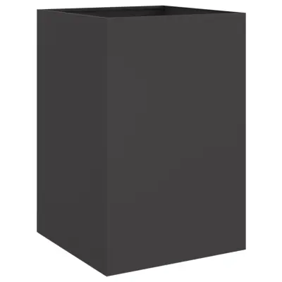 vidaXL Cvetlično korito črno 52x48x75 cm jeklo