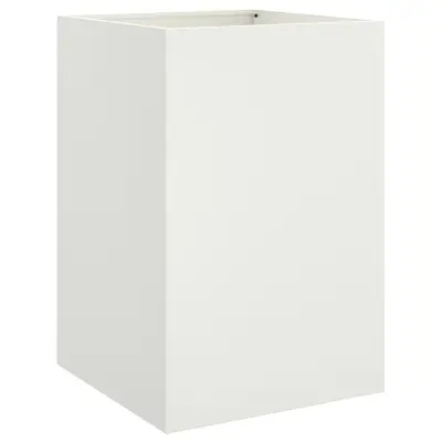 vidaXL Cvetlično korito belo 52x48x75 cm jeklo