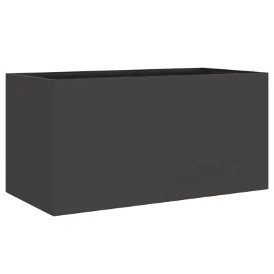 vidaXL Cvetlično korito črno 62x30x29 cm jeklo