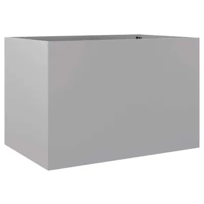 vidaXL Cvetlično korito srebrno 62x47x46 cm pocinkano jeklo