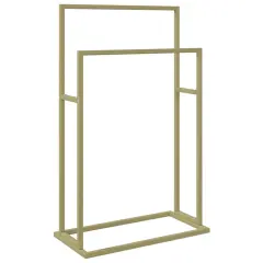 vidaXL Prostostoječe stojalo za brisače zlato 48x24x78,5 cm železo