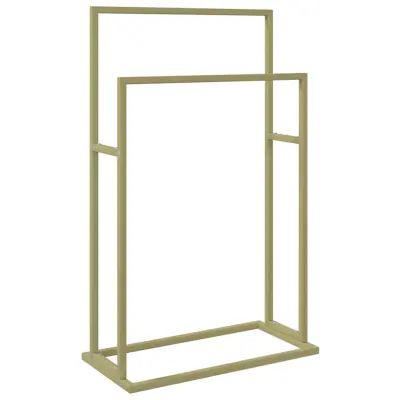 vidaXL Prostostoječe stojalo za brisače zlato 48x24x78,5 cm železo